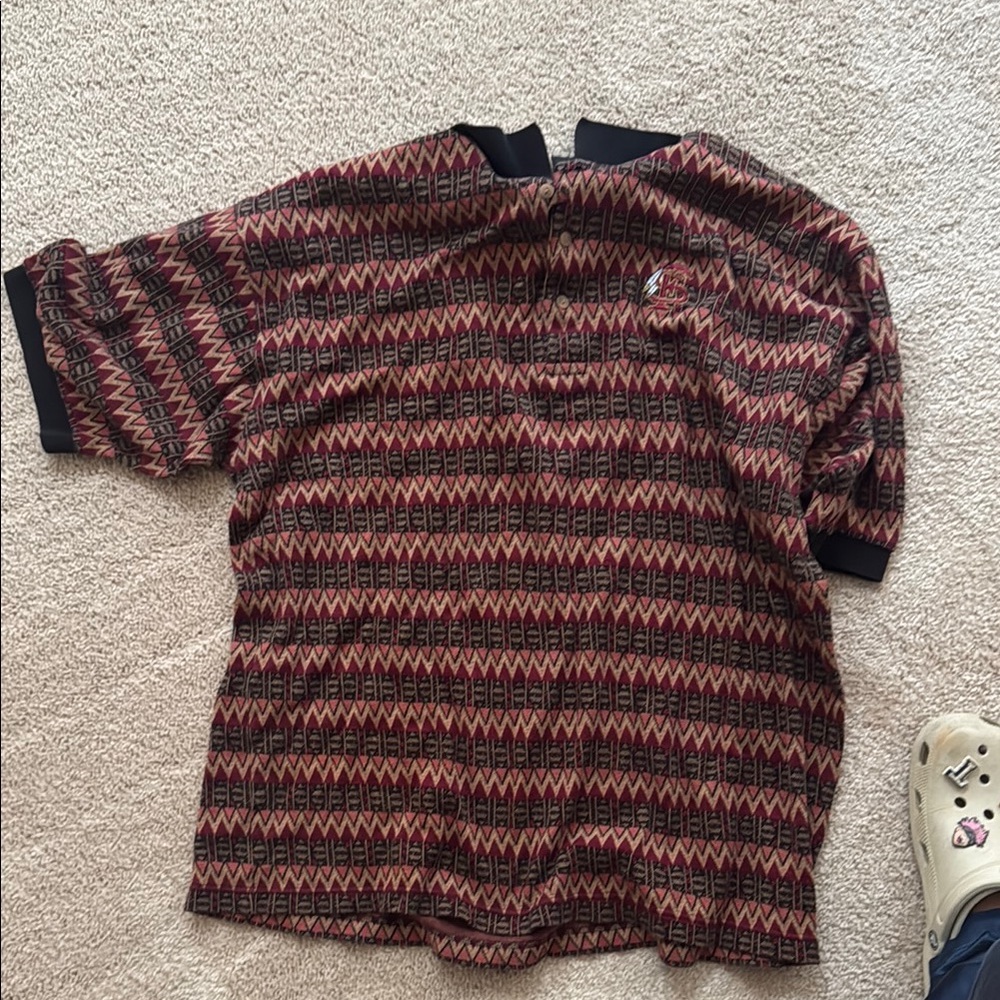 Florida State Vintage Patterned Short Sleeve Top